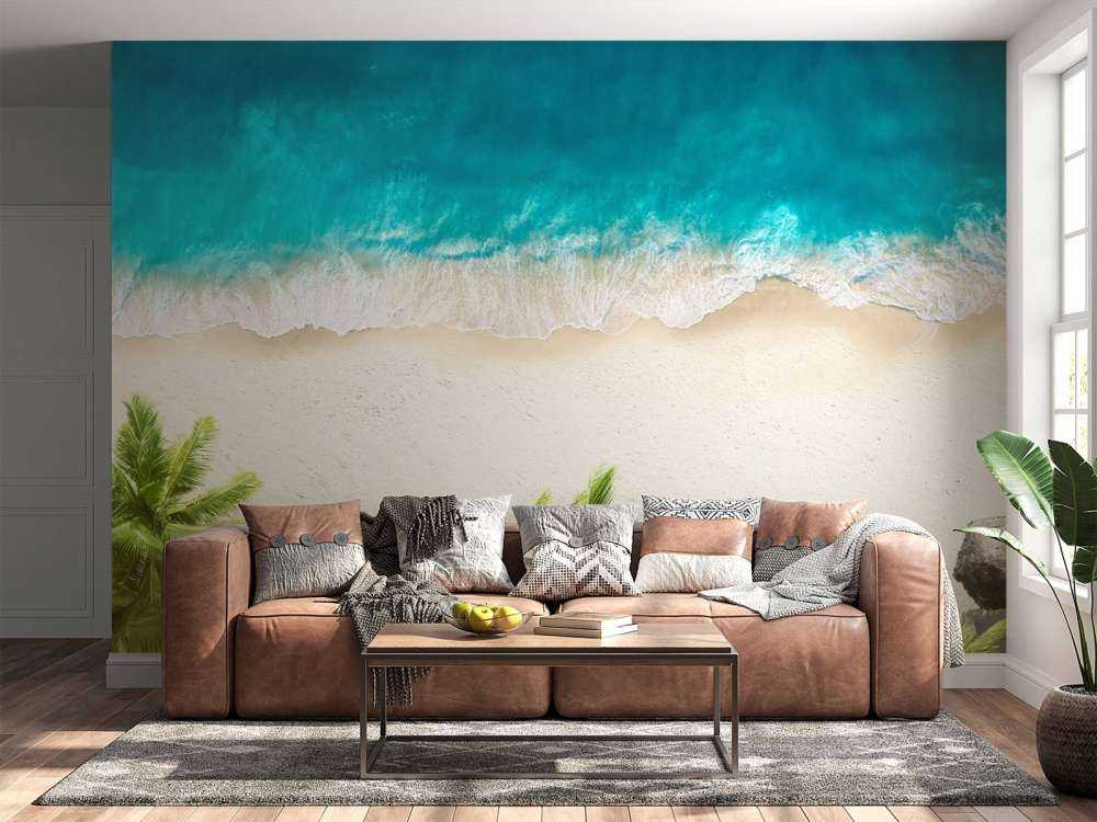 Aerial view of sandy beach