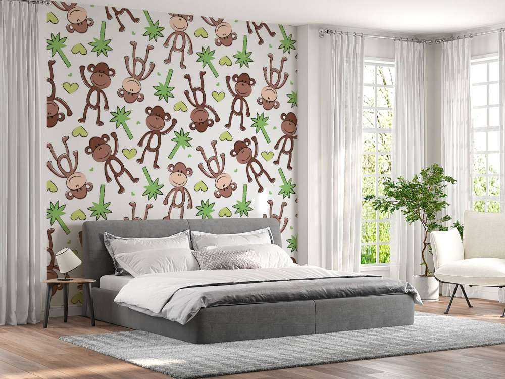 Monkeys and palm trees