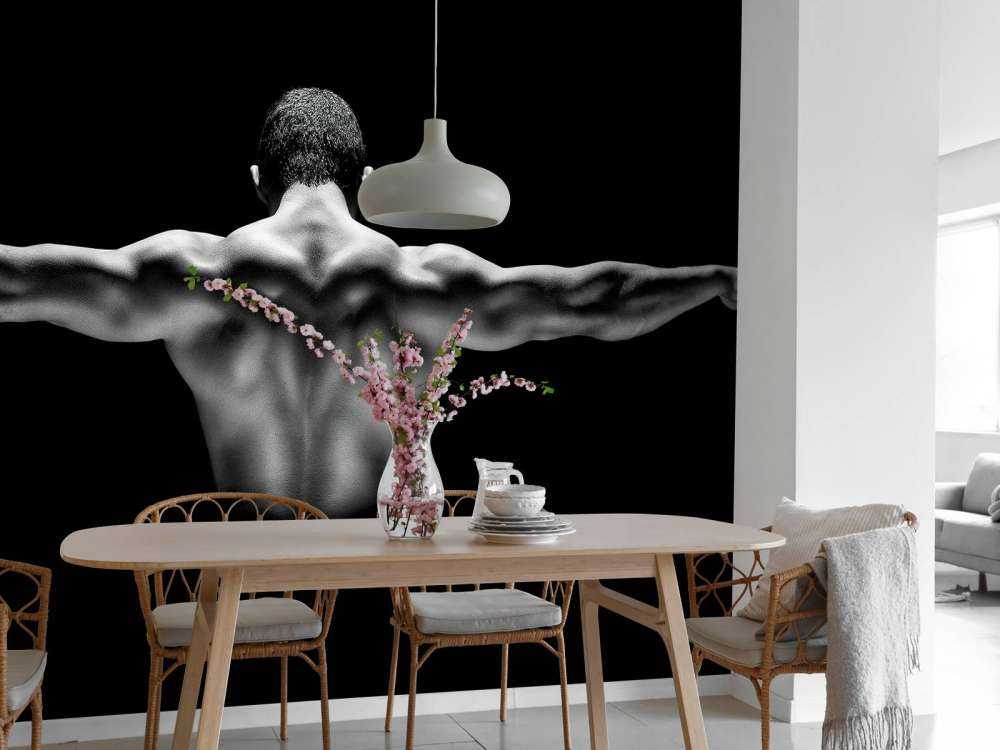 Man with outstretched arms