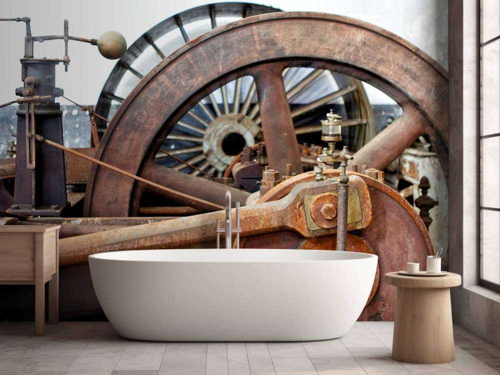 Part of a drive line of a steam engine (B) 