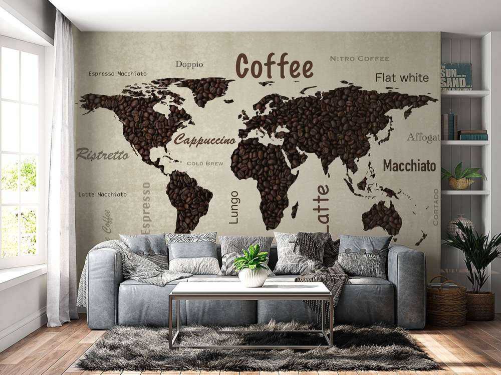 World map coffee
