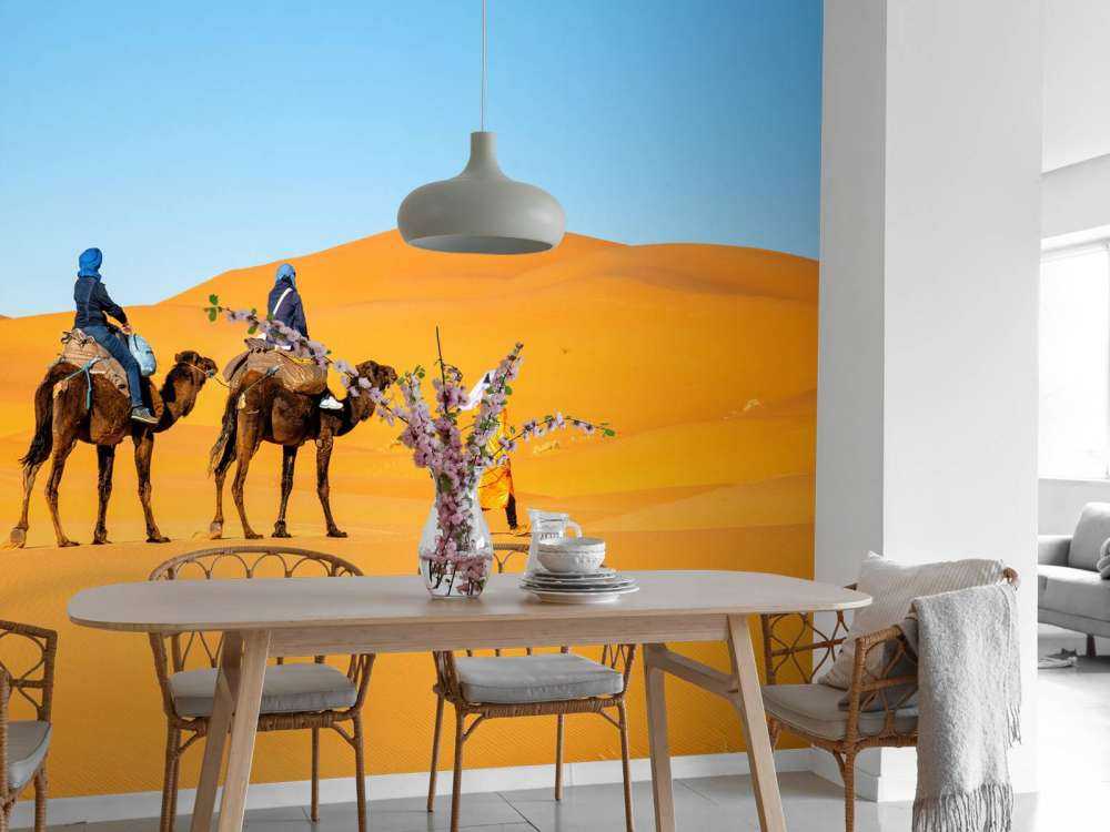 Camel ride through the desert