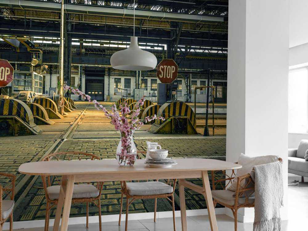 Abandoned industrial hall