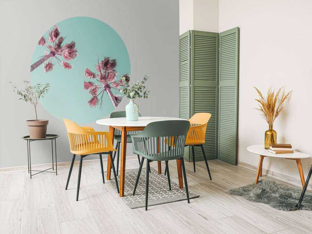 Palm trees during summer