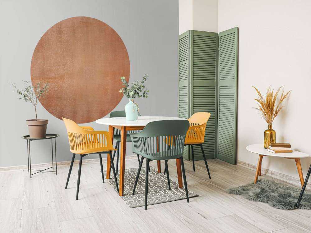 Terracotta concrete with sweeps