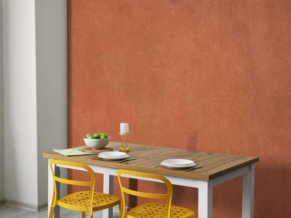 Leather structure in terracotta colours