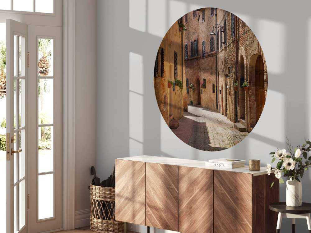 Classic street with flowers