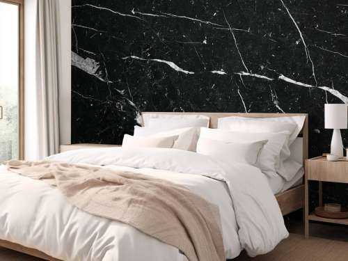 Black marble with white stripes