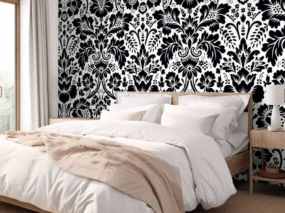 Damask black and white