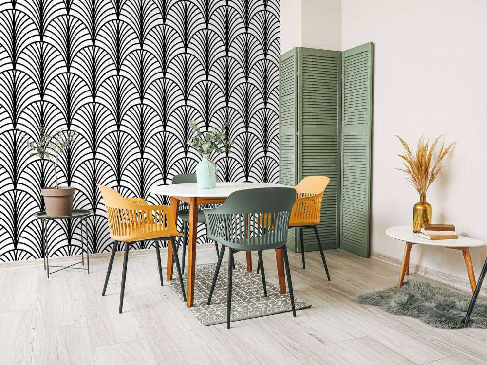 Palmette black and white