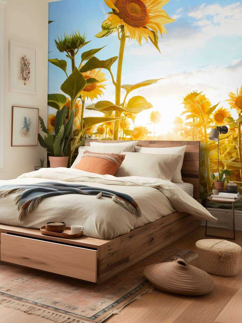 Sunflower with blue sky