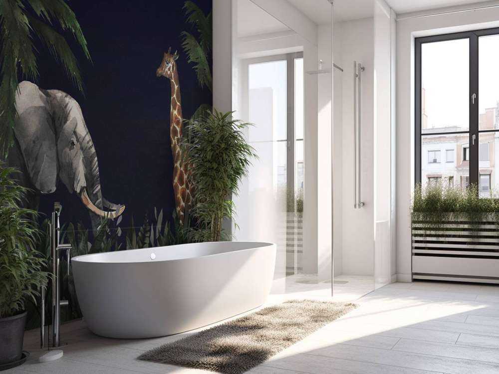 Jungle animals at night