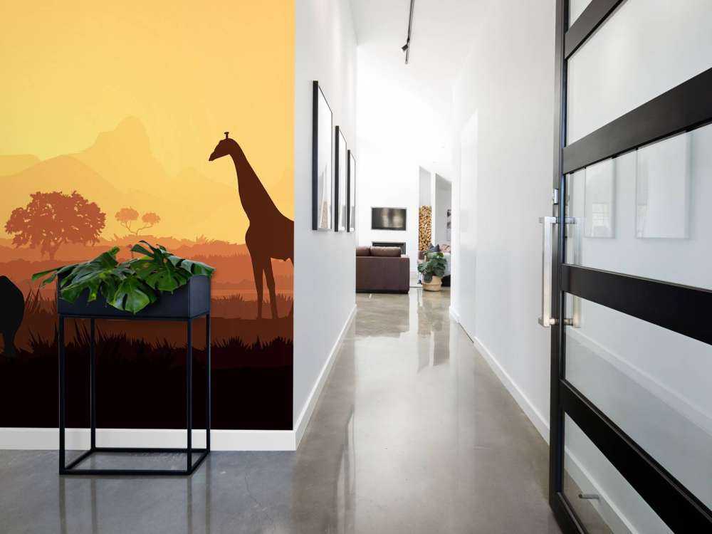 Wild animals on savannah