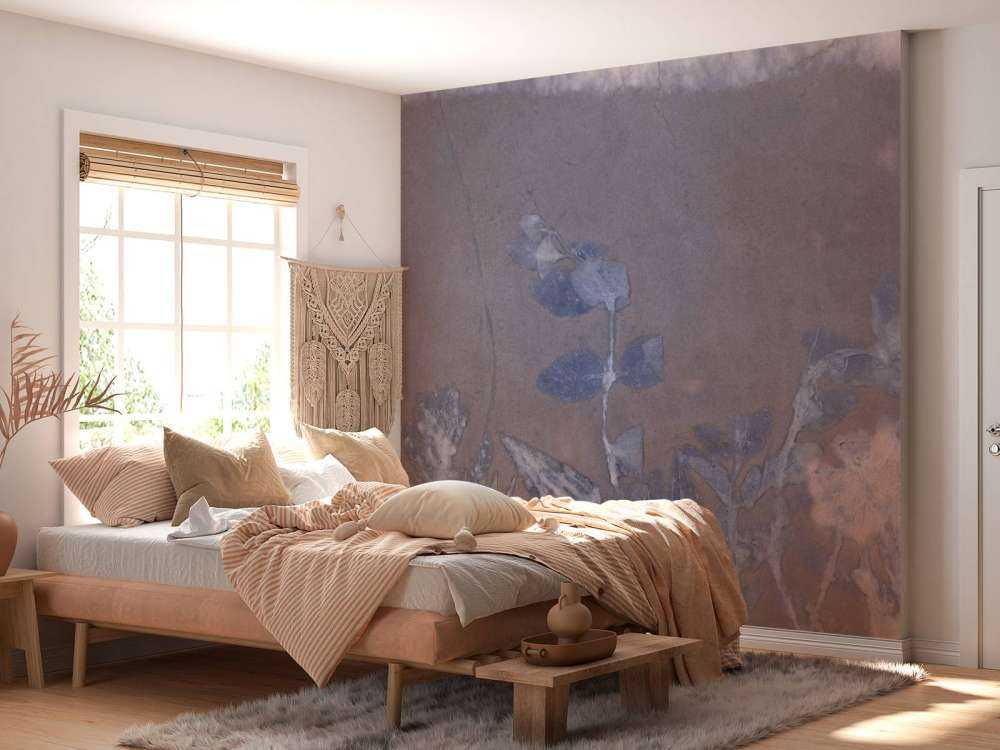 Wild geranium and snowberry - blue