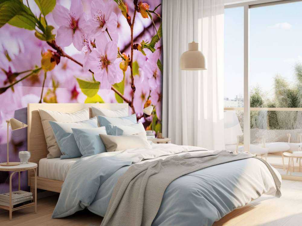 Pink blossoms with petals