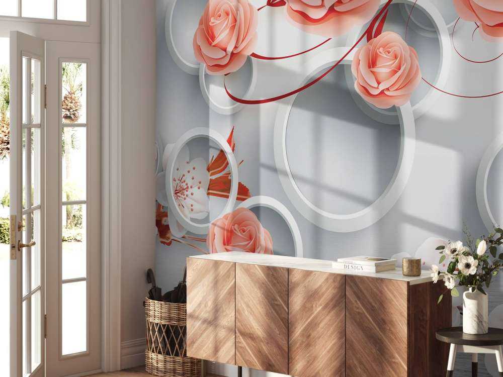 3D circles and flowers