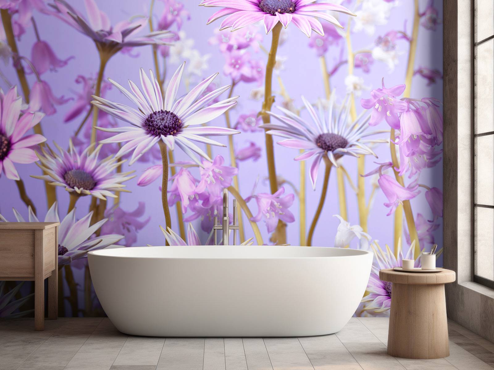 Colourful purple flowers