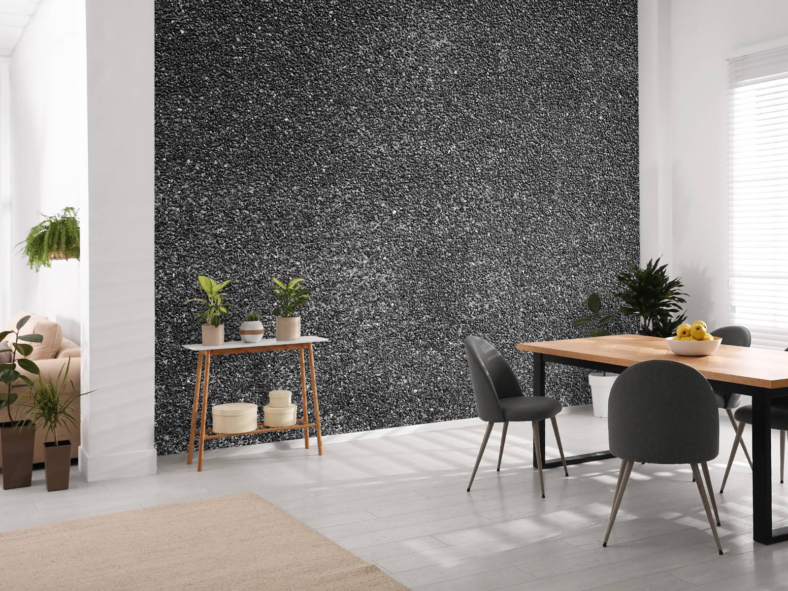 Small black stones