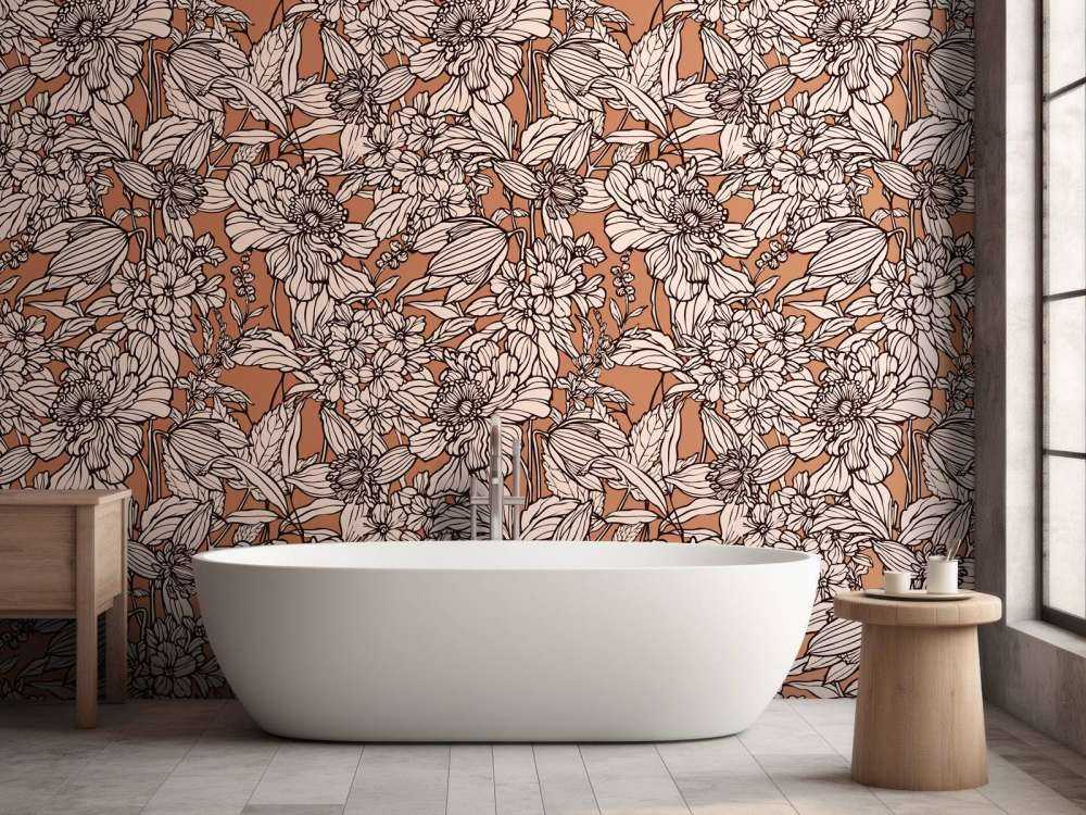 Terracotta Botanical Lines