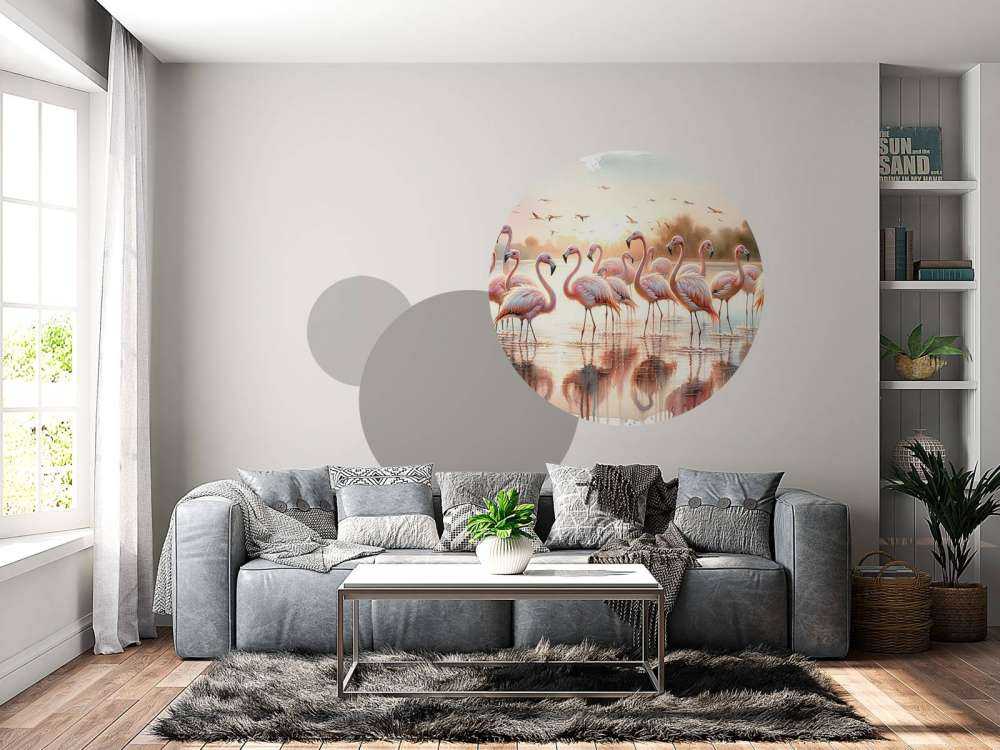 Serene Flamingo Sunrise