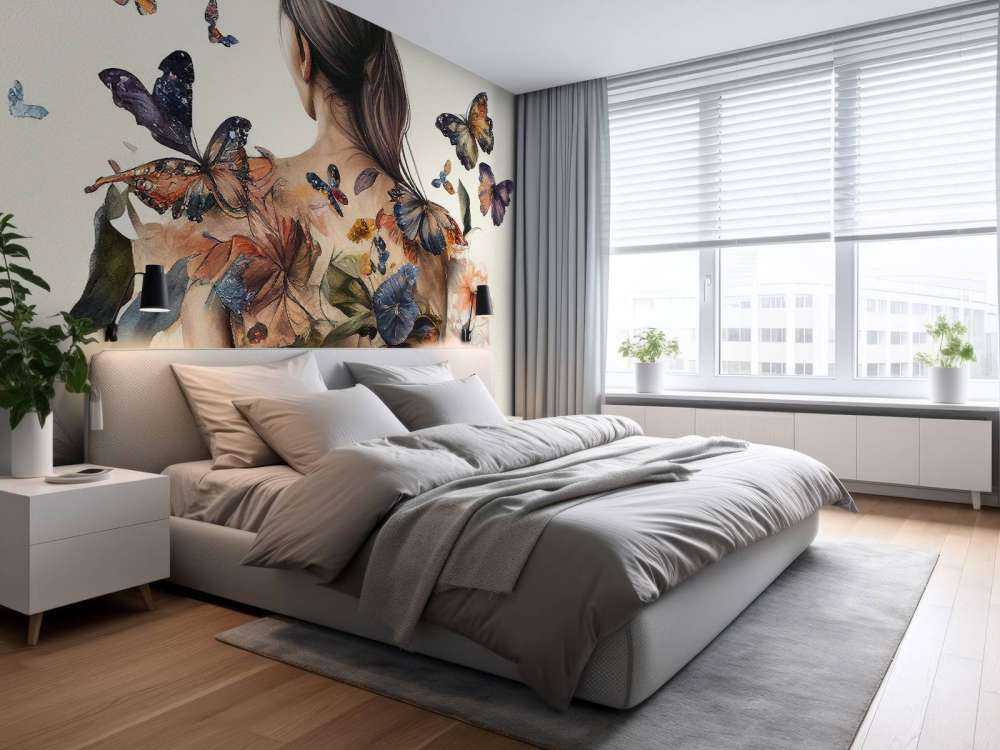 Watercolor Butterfly Woman Body #4