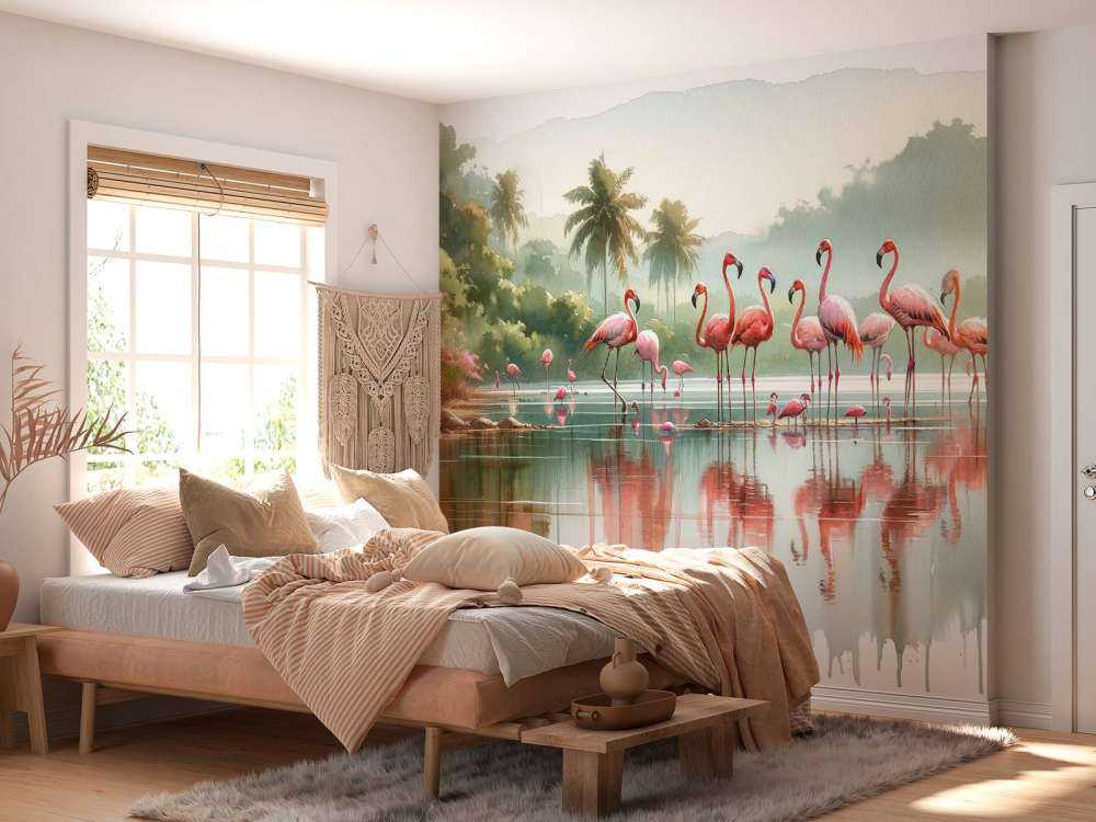 Morning Reflections of Flamingos