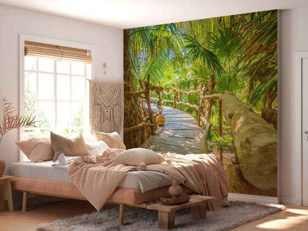 Tropical jungle bridge