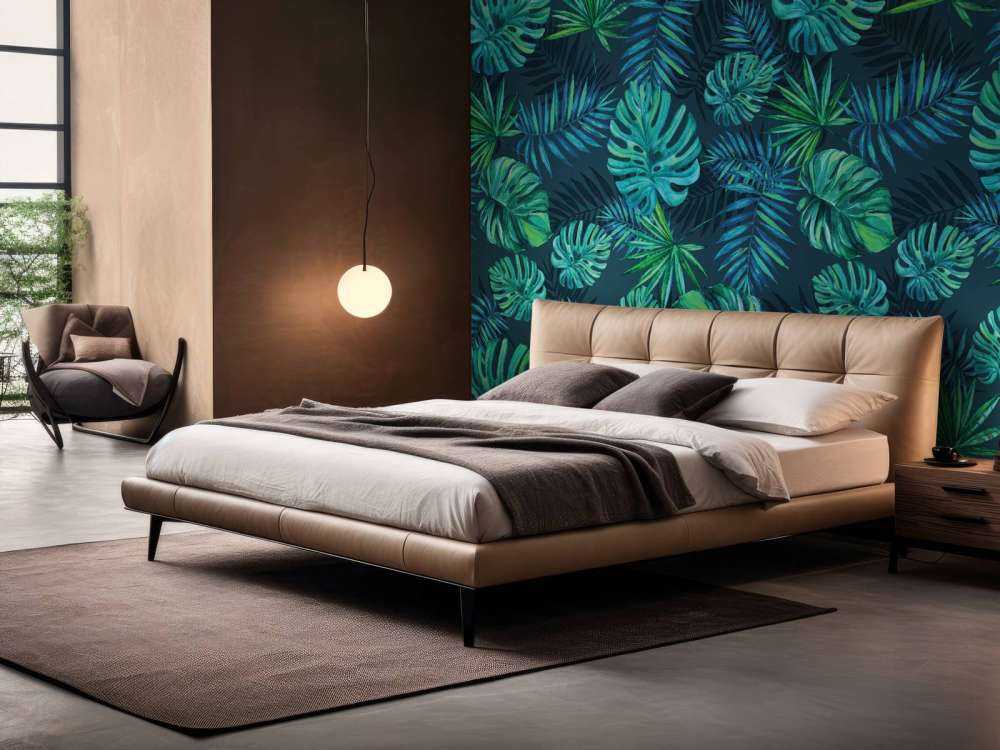 Tropical watercolor plants