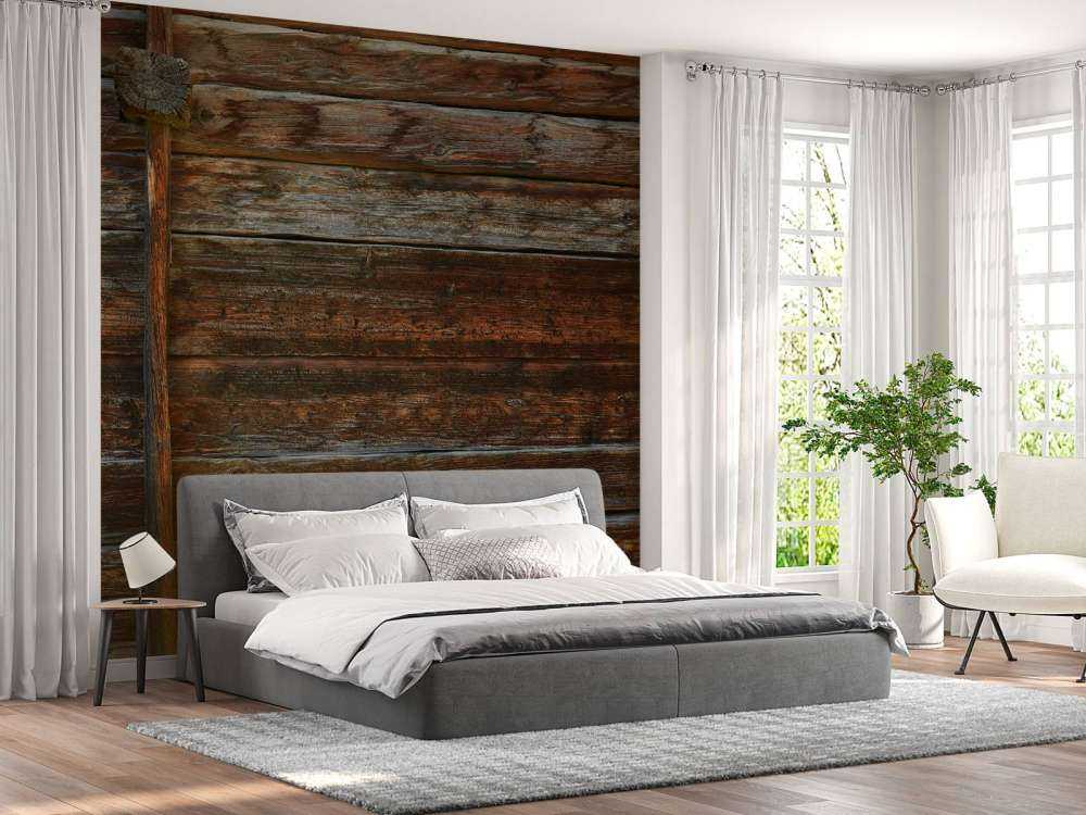 Old wood with support beam