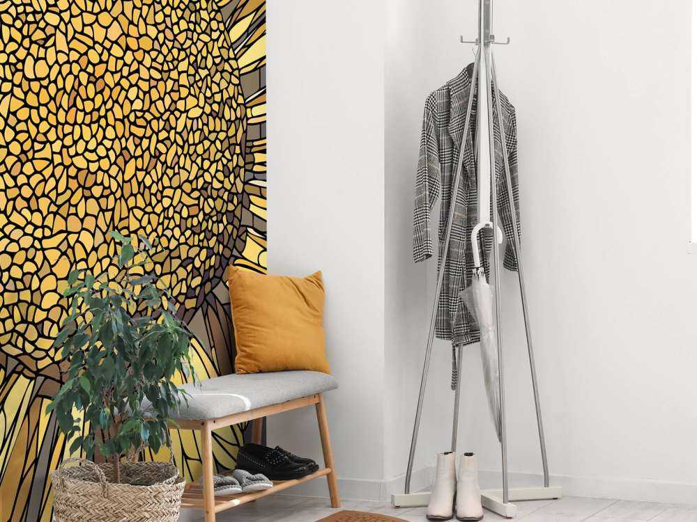 Yellow chamomile flower