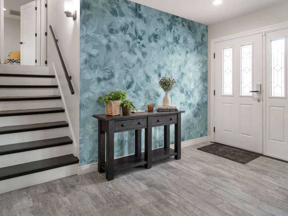 Blue flowers texture