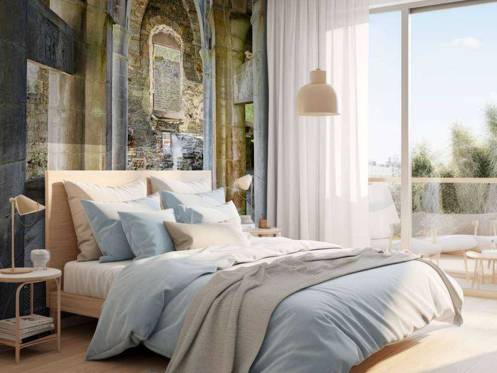 Abandoned building with arches