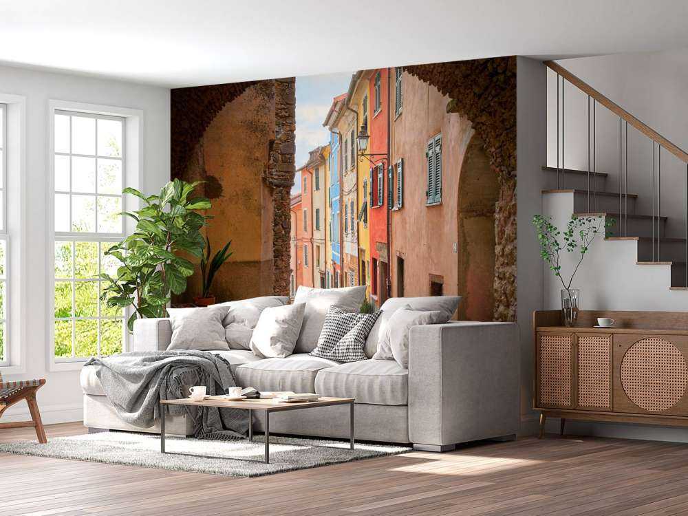 Italian street with arch