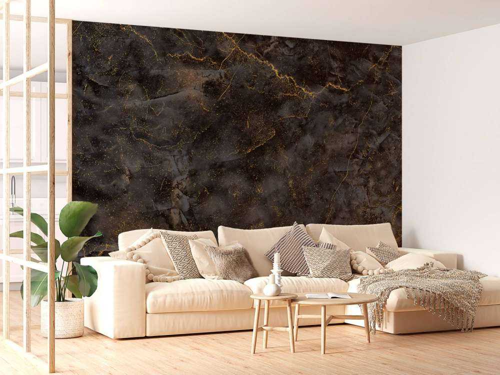 Golden marble structure