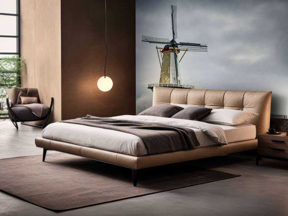 Mill with storm waves