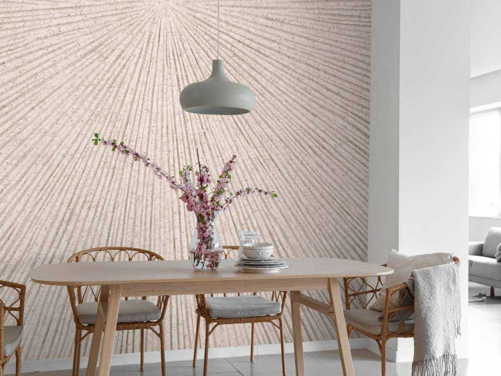 Structure with lines in linen brown