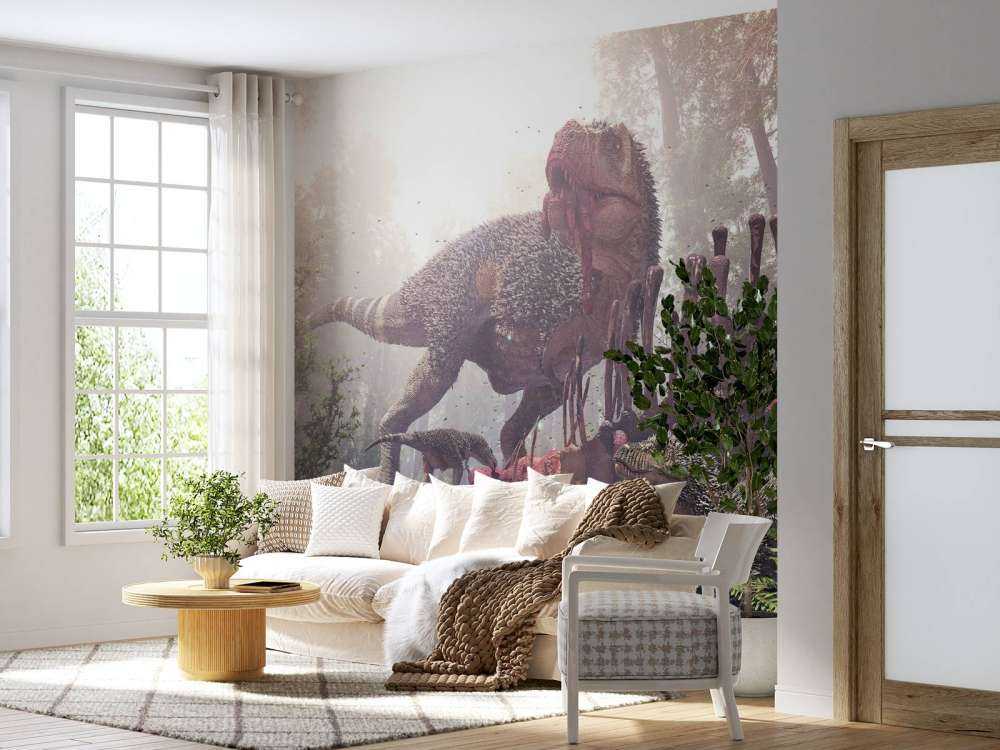 Tyrannosaurus Rex and its cubs