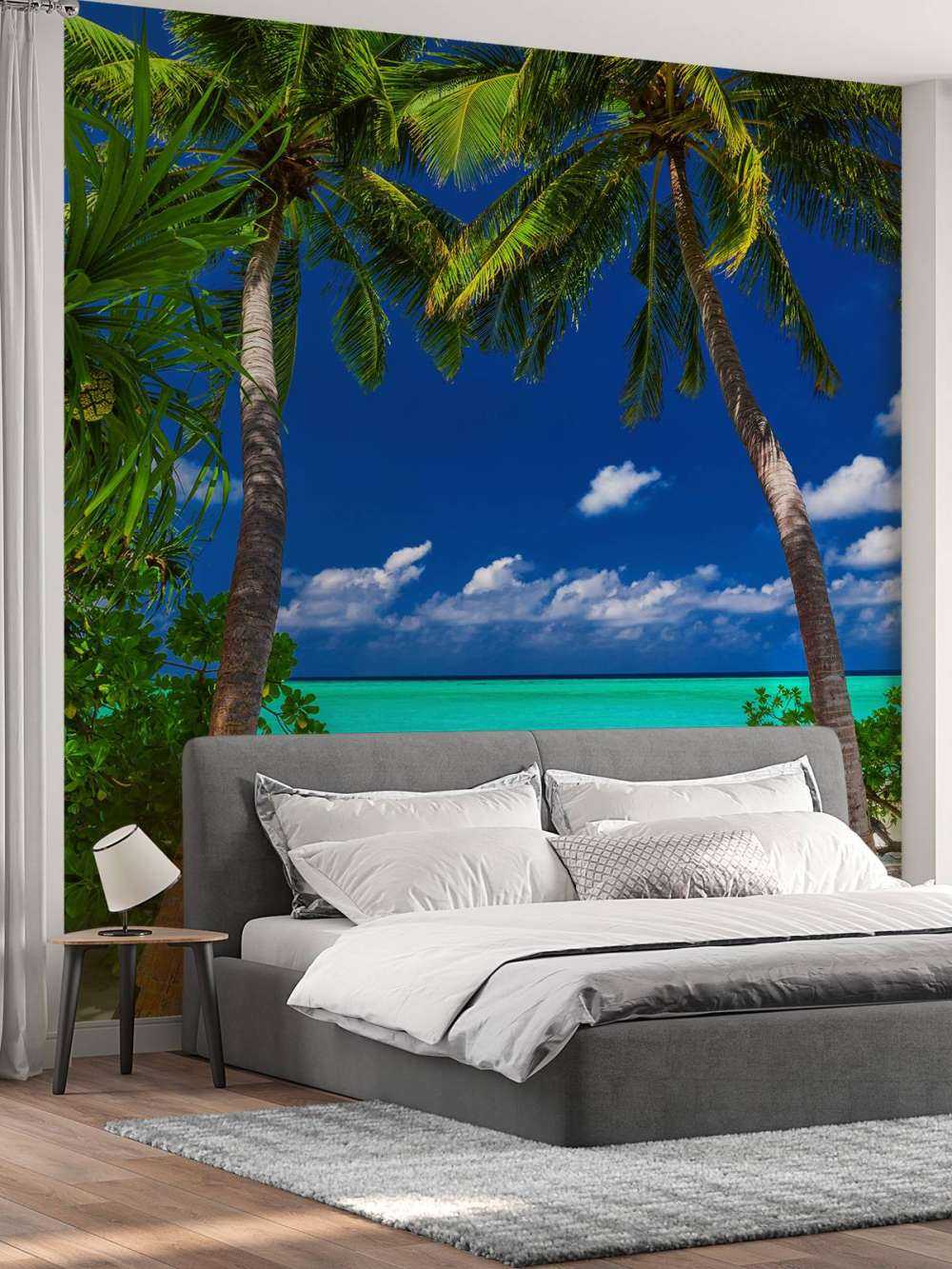 Palm trees on an island