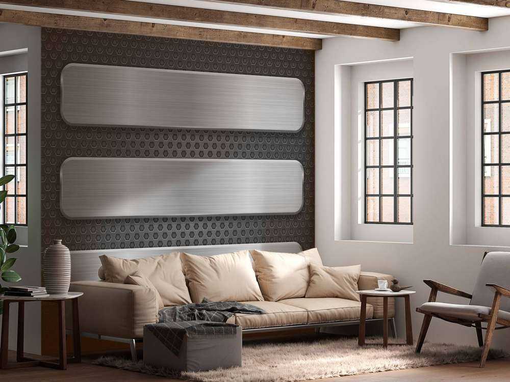 Metal background with plates