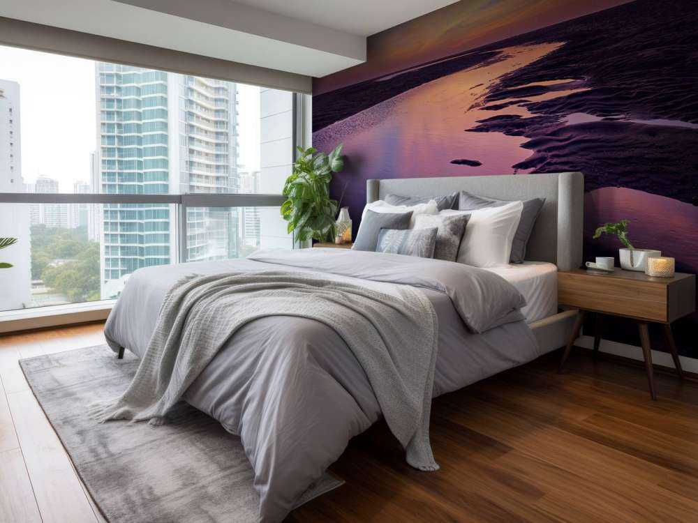 Sunset with purple air