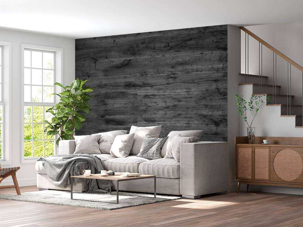Grey wood planks