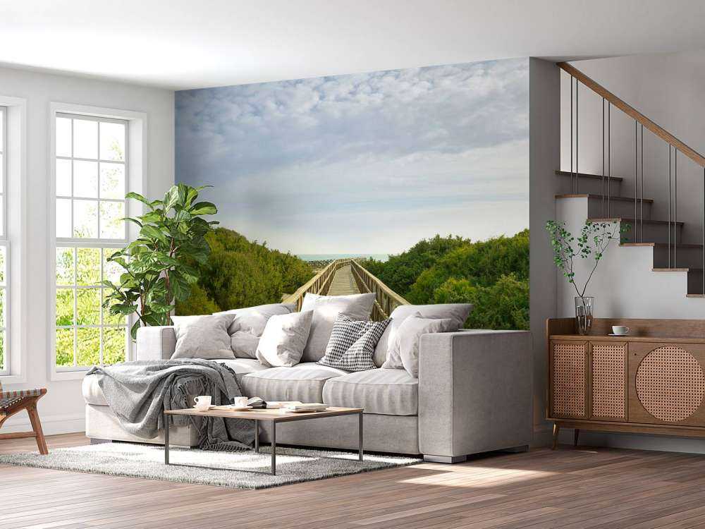 Scaffolding to the beach