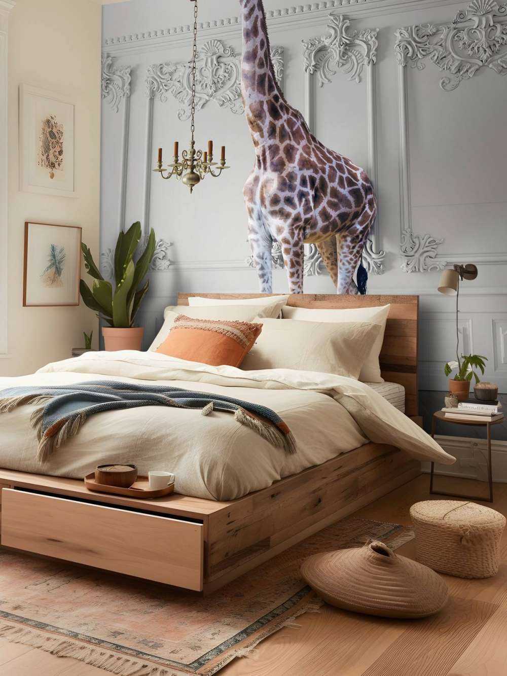 Giraffe with candlestick