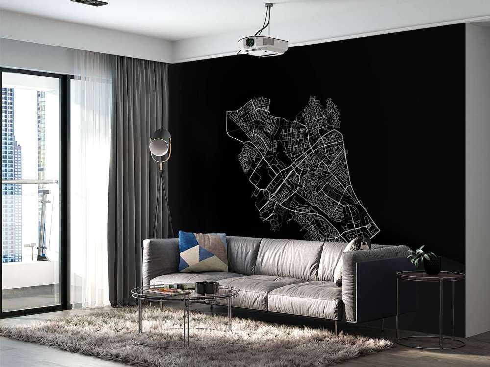 Map of Zwolle, black