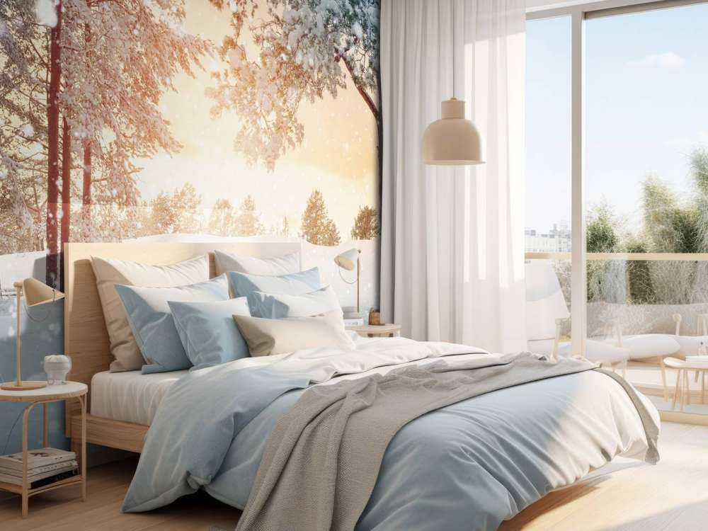 Pine trees with snow