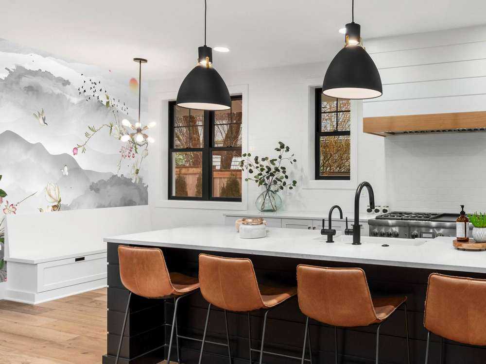 Grey mountains and hills