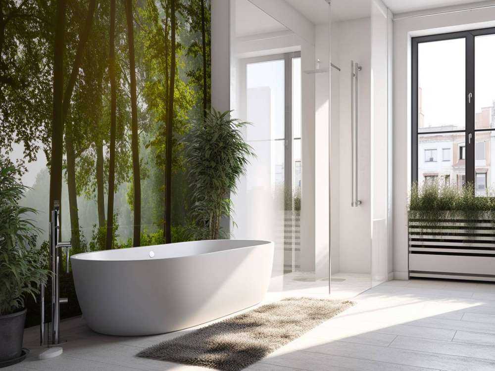 Forest in the morning sun