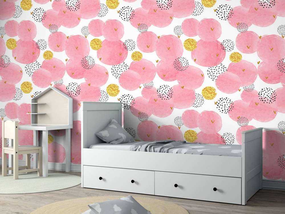 Pink and golden circles