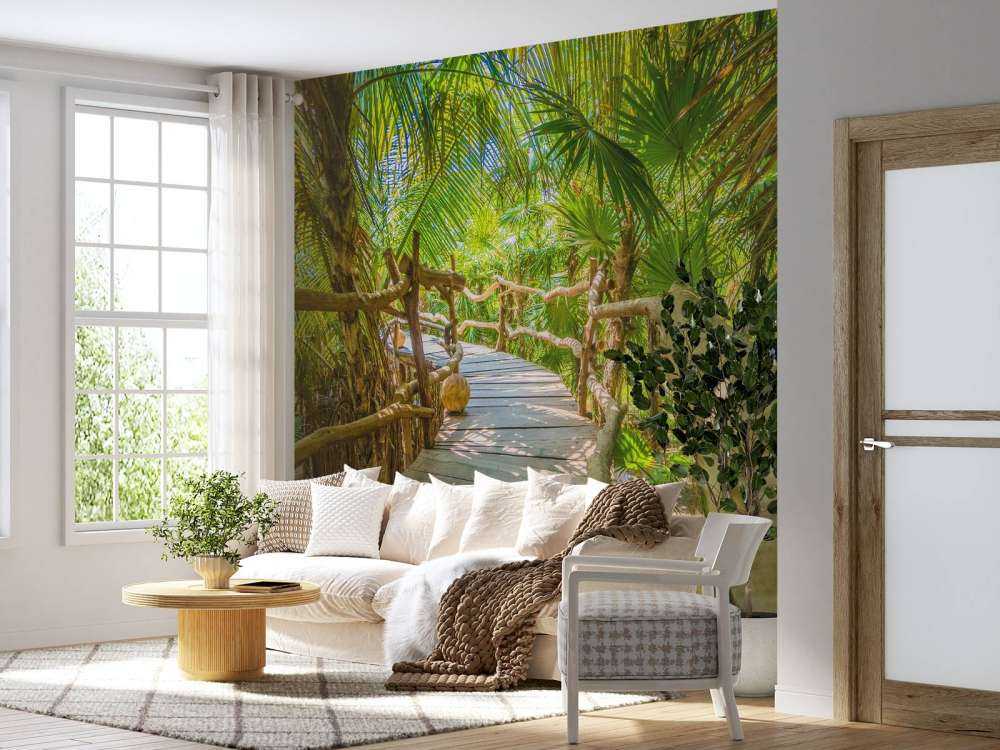 Tropical jungle bridge