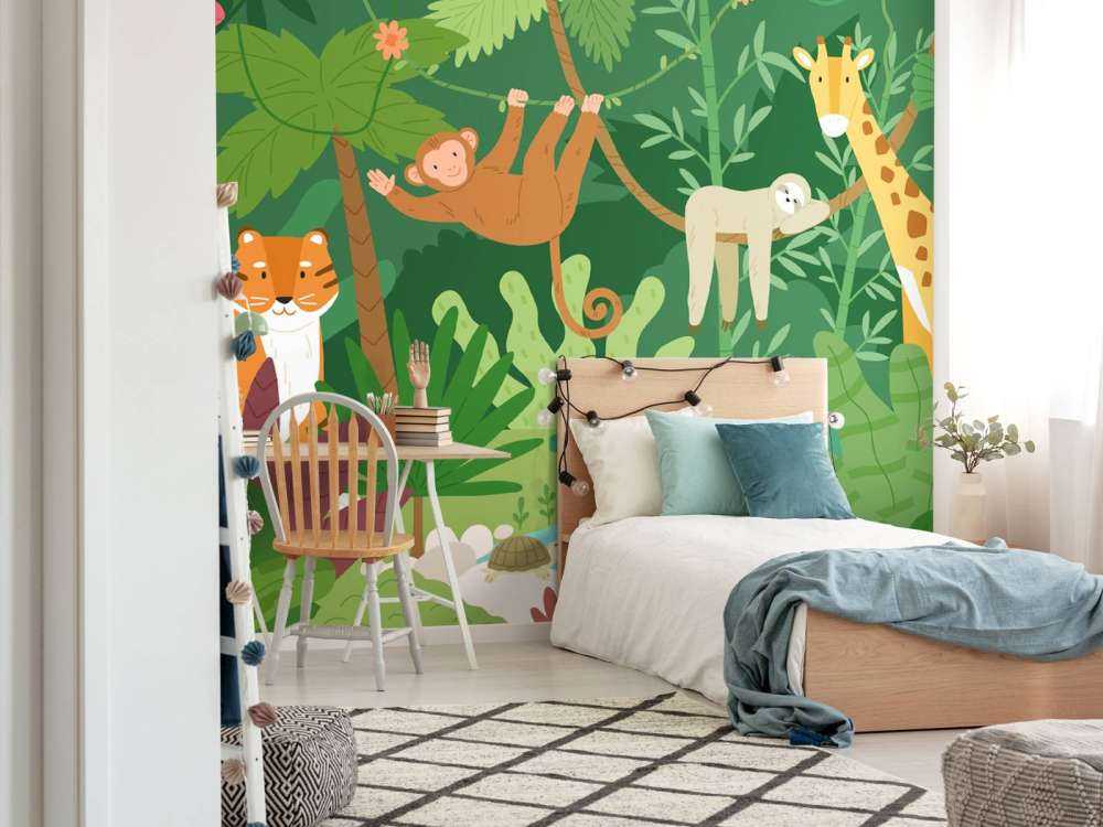 Happy jungle animals